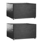 Fundas muebles de jardín 2 uds 16 ojales cuadrado 205x205x90 cm