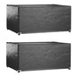 Fundas muebles de jardín 2 uds 16 ojales cuadrado 205x205x90 cm