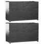 Fundas muebles de jardín 2 uds 16 ojales cuadrado 205x205x90 cm
