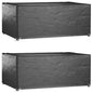 Fundas muebles de jardín 2 uds 16 ojales cuadrado 205x205x90 cm