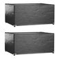 Fundas muebles de jardín 2 uds 16 ojales cuadrado 205x205x90 cm