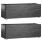 Fundas muebles de jardín 2 uds 16 ojales cuadrado 205x205x90 cm