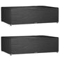 Fundas muebles de jardín 2 uds 16 ojales cuadrado 205x205x90 cm