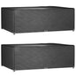 Fundas muebles de jardín 2 uds 16 ojales cuadrado 205x205x90 cm