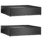 Fundas muebles de jardín 2 uds 16 ojales cuadrado 205x205x90 cm