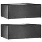 Fundas muebles de jardín 2 uds 16 ojales cuadrado 205x205x90 cm