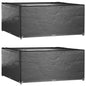 Fundas muebles de jardín 2 uds 16 ojales cuadrado 205x205x90 cm