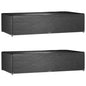 Fundas muebles de jardín 2 uds 16 ojales cuadrado 205x205x90 cm