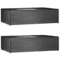 Fundas muebles de jardín 2 uds 16 ojales cuadrado 205x205x90 cm