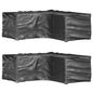 Fundas muebles de jardín 2 uds 16 ojales cuadrado 205x205x90 cm