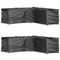 Fundas muebles de jardín 2 uds 16 ojales cuadrado 205x205x90 cm