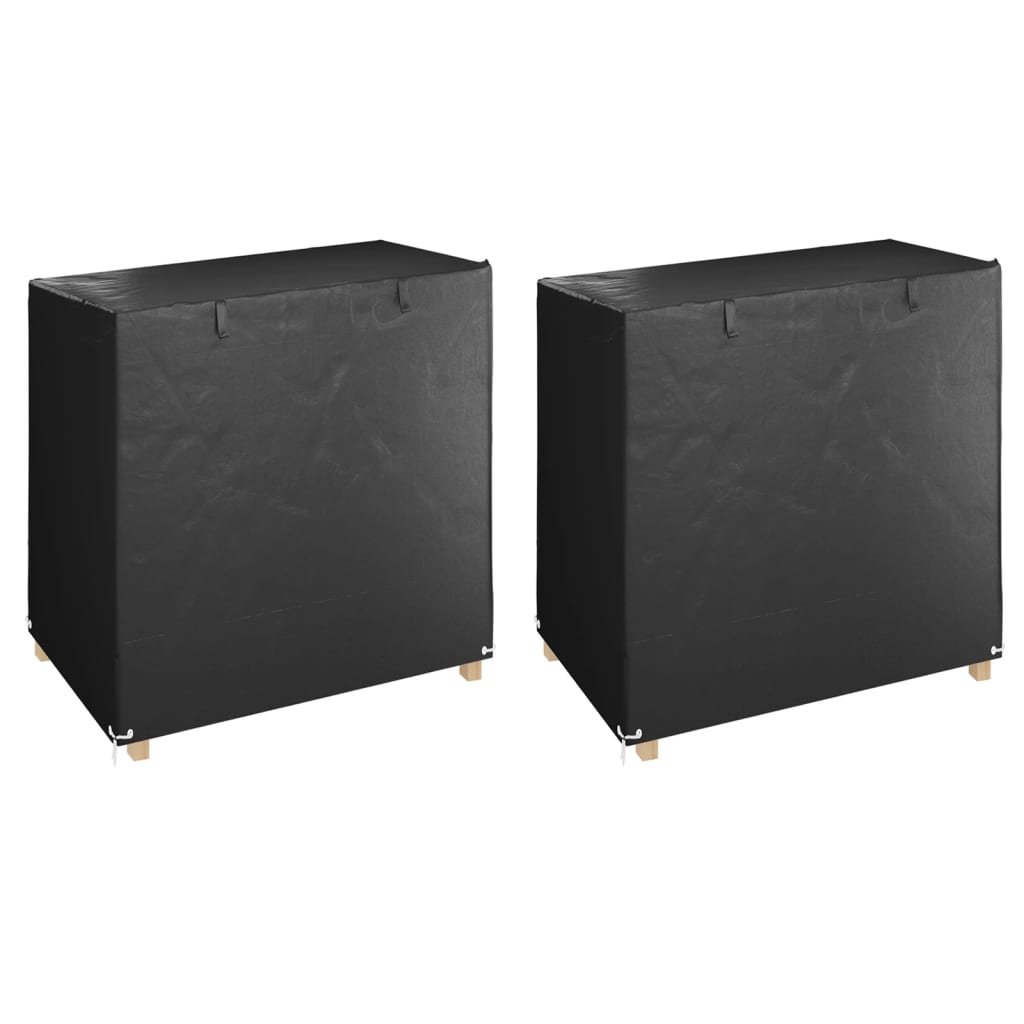 Fundas de banco balancín 2 uds 12 ojales PE 215x150x130/150 cm