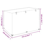 Fundas de banco balancín 2 uds 12 ojales PE 215x150x130/150 cm