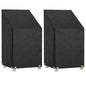 Fundas sillas jardín 2 uds 8 ojales polietileno 65x65x110/150cm