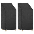 Fundas sillas jardín 2 uds 8 ojales polietileno 65x65x110/150cm