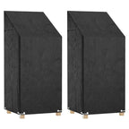 Fundas sillas jardín 2 uds 8 ojales polietileno 65x65x110/150cm