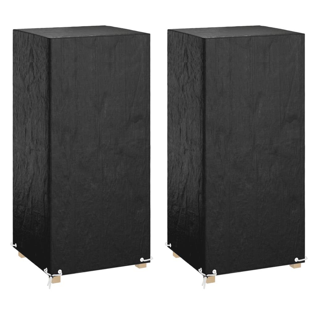 Fundas sillas jardín 2 uds 8 ojales polietileno 65x65x110/150cm