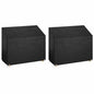 Fundas bancos jardín 2 uds 12 ojales polietileno 210x70x70/88cm
