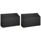 Fundas bancos jardín 2 uds 12 ojales polietileno 210x70x70/88cm