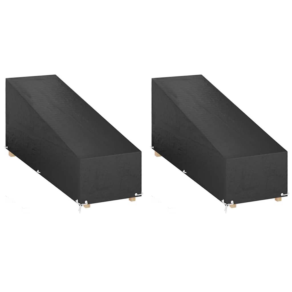 Fundas para tumbonas 2 uds 12 ojales polietileno 205x75x40 cm