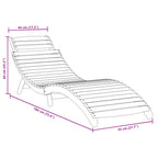 Tumbonas 2 unidades madera maciza acacia gris 184x55x64 cm