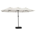 Sombrilla doble blanco arena 449x265 cm