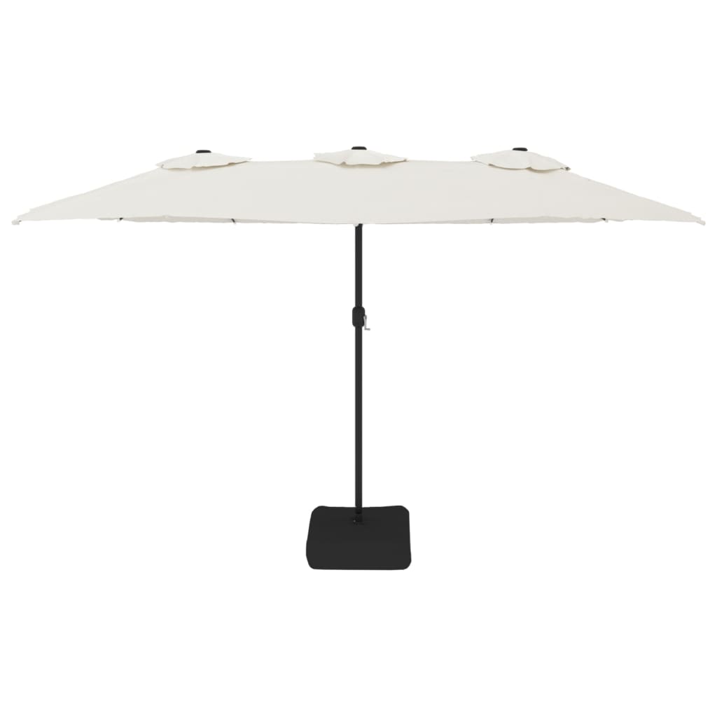 Sombrilla doble blanco arena 449x265 cm