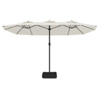 Sombrilla doble blanco arena 449x265 cm