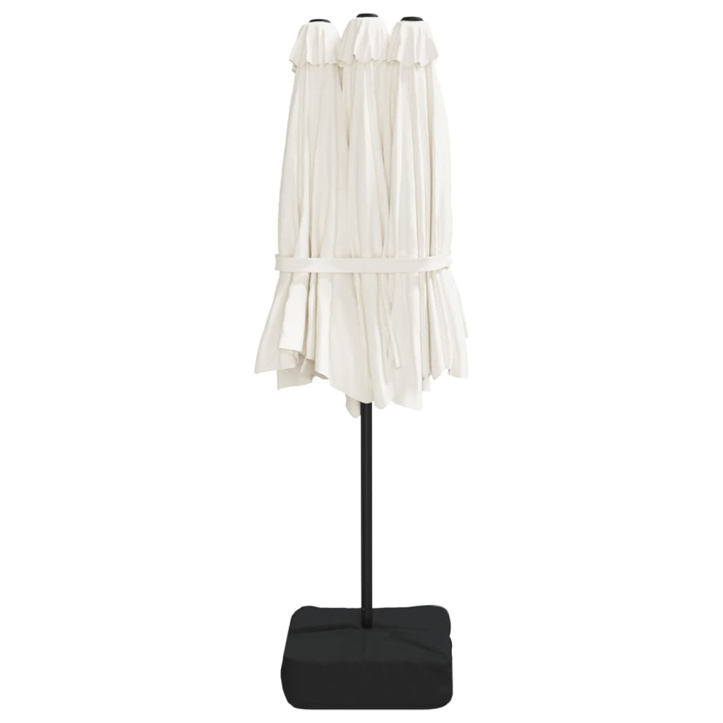 Sombrilla doble blanco arena 449x265 cm