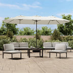 Sombrilla doble blanco arena 449x265 cm