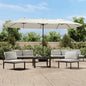 Sombrilla doble blanco arena 449x265 cm