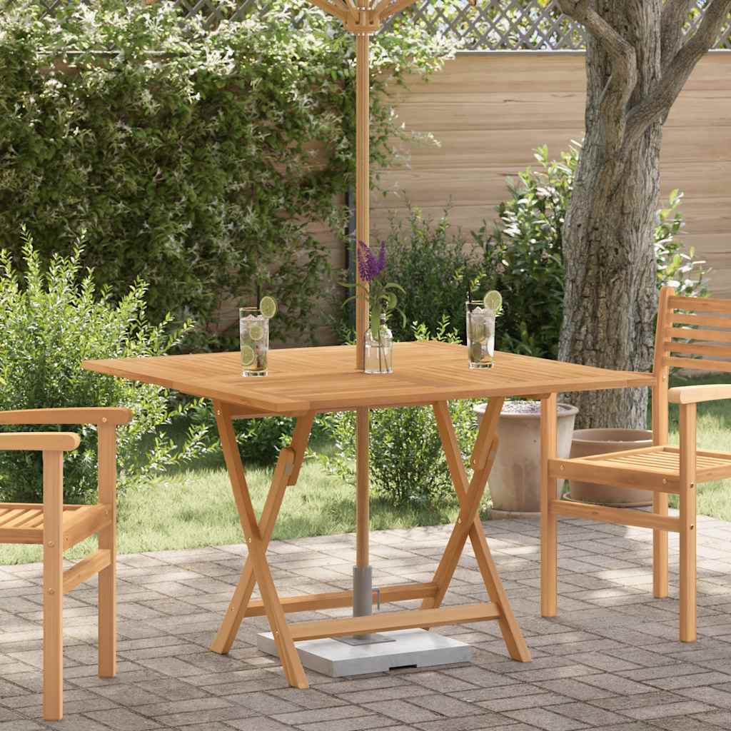 Mesa de comedor de jardín madera maciza de teca 150x90x75 cm