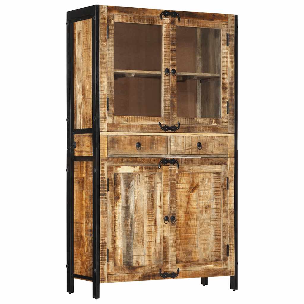 Aparador de madera maciza de mango sin tratar 100x40x175 cm