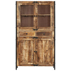 Aparador de madera maciza de mango sin tratar 100x40x175 cm