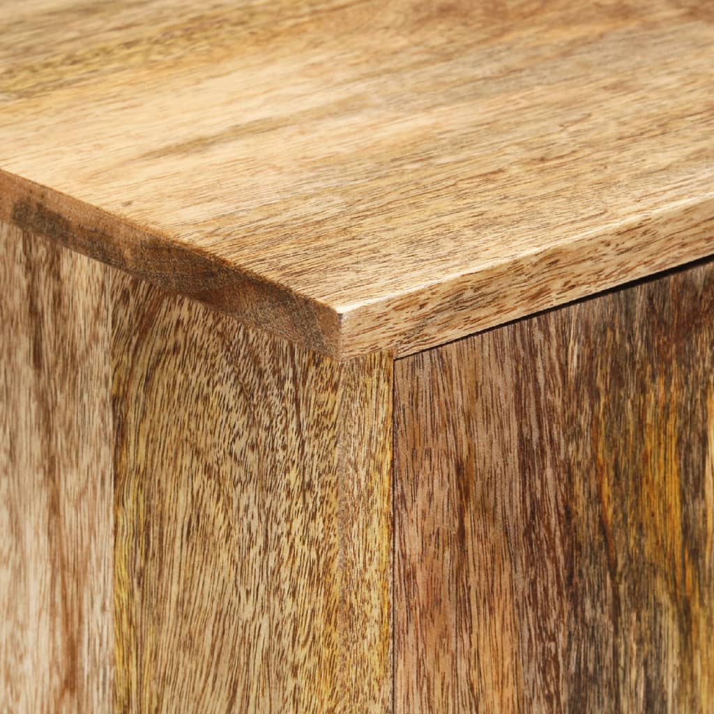 Aparador de madera maciza de mango rugosa 80x30x95 cm