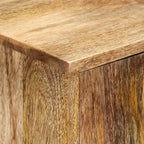 Aparador de madera maciza de mango rugosa 80x30x95 cm