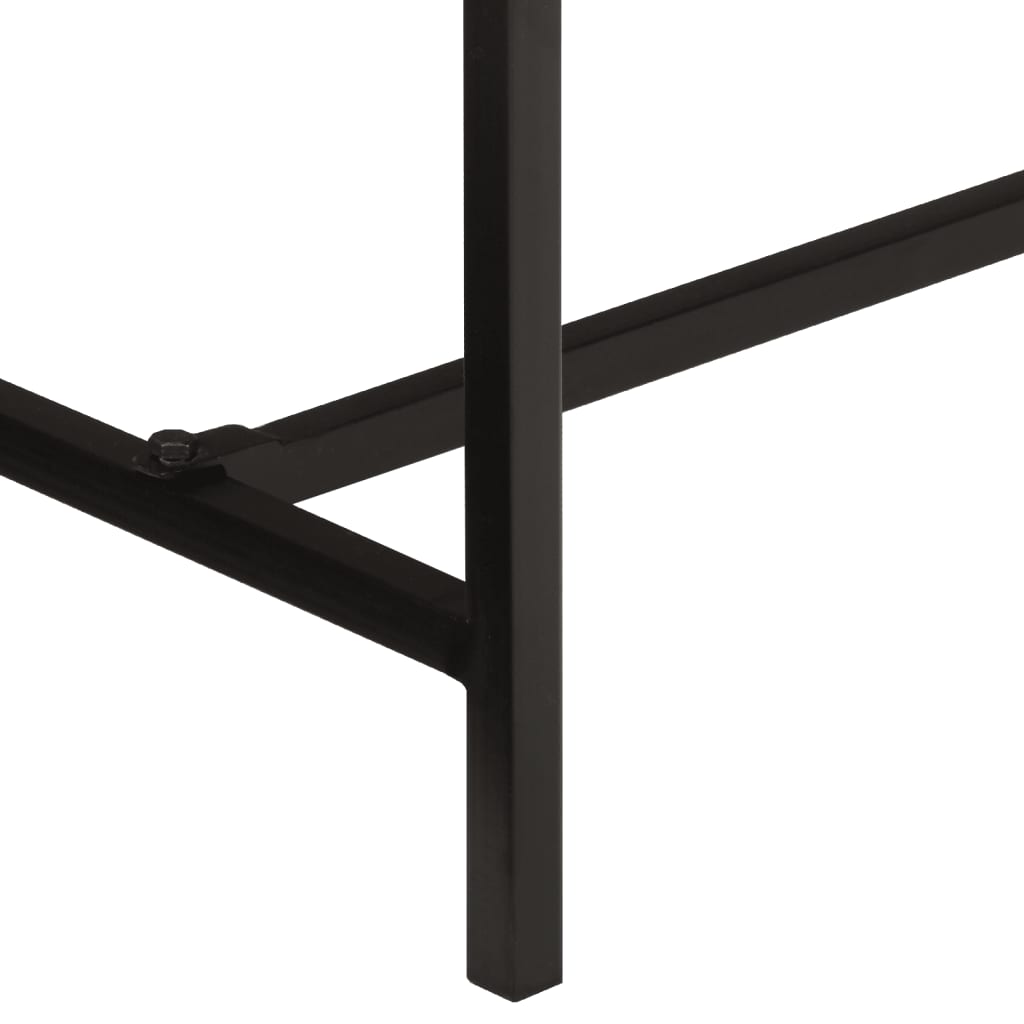 Aparador de madera maciza de mango rugosa 80x30x95 cm
