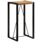 Mesa alta de bar madera maciza de mango rugoso 110x55x110 cm