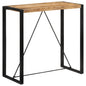 Mesa alta de bar madera maciza de mango rugoso 110x55x110 cm
