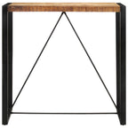 Mesa alta de bar madera maciza de mango rugoso 110x55x110 cm