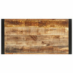 Mesa alta de bar madera maciza de mango rugoso 110x55x110 cm