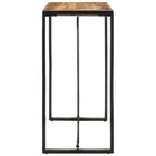 Mesa alta de bar madera maciza de mango rugoso 110x55x110 cm