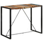 Mesa alta de bar madera maciza de mango rugoso 110x55x110 cm