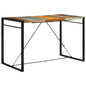 Mesa alta de bar madera maciza de mango rugoso 110x55x110 cm
