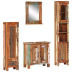 Conjunto de muebles de baño 2 piezas madera maciza de acacia
