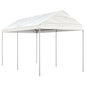 Gazebo com telhado em polietileno branco 11,15x2,28x2,69 m
