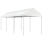 Gazebo com telhado em polietileno branco 11,15x2,28x2,69 m