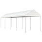 Gazebo com telhado em polietileno branco 11,15x2,28x2,69 m