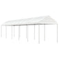 Gazebo com telhado em polietileno branco 11,15x2,28x2,69 m