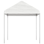 Cenador con techo polietileno blanco 11,15x2,28x2,69 m